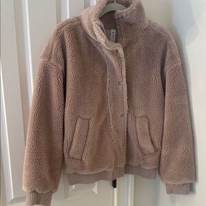 ALO Yoga Cozy Tan Teddy Jacket